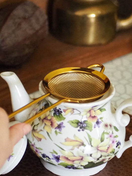 Gold Tea Strainer