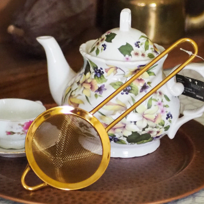 Gold Tea Strainer